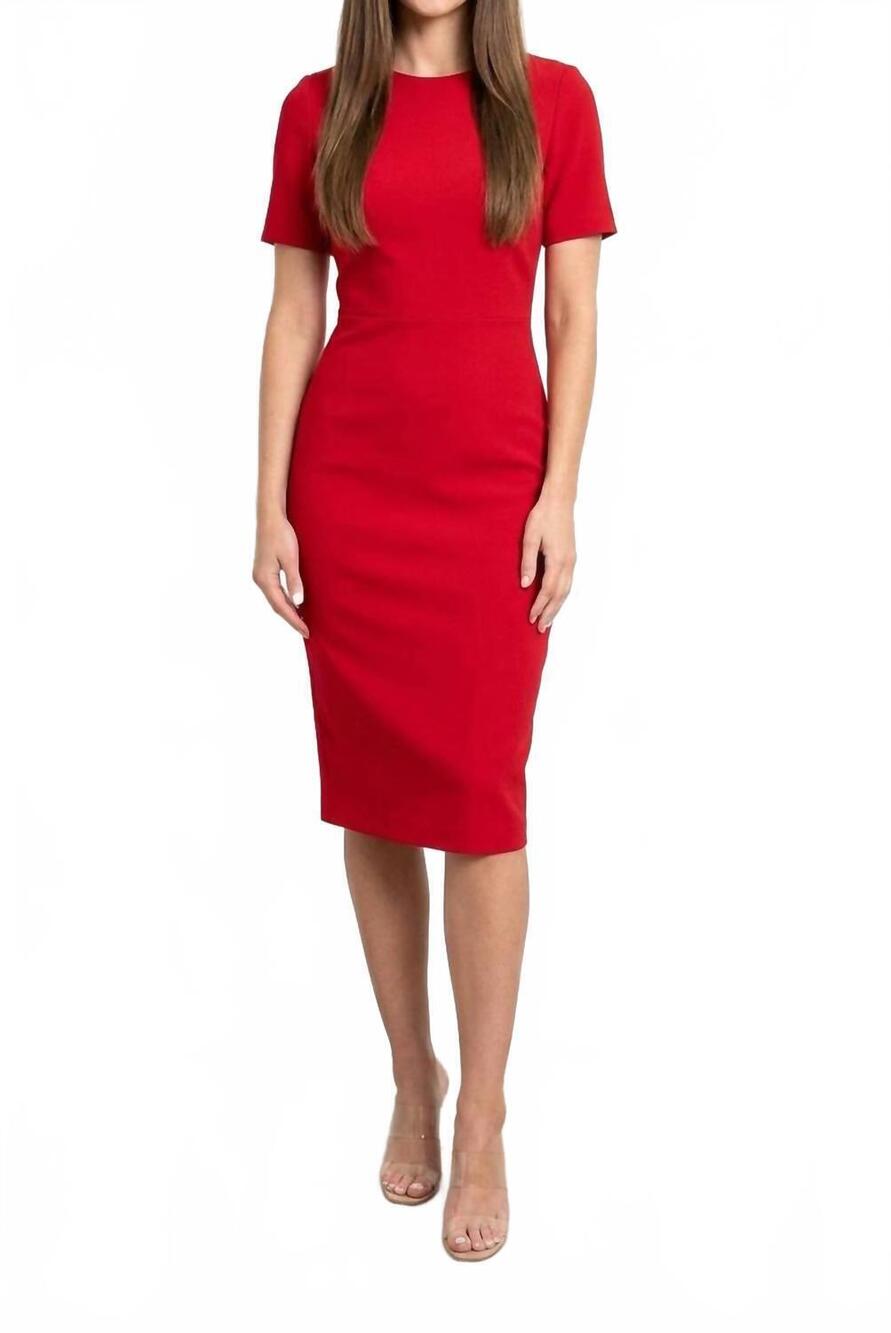 NEW 2 HEARTS APPAREL sheath knee-length dress in red